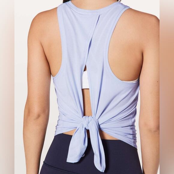 Lululemon Athletica All Tied Up Tank‎ in Serene Blue. - Picture 2 of 9